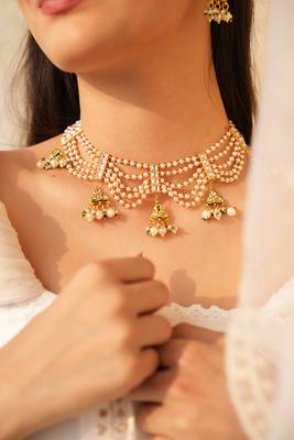 Pearl beads necklace set 1