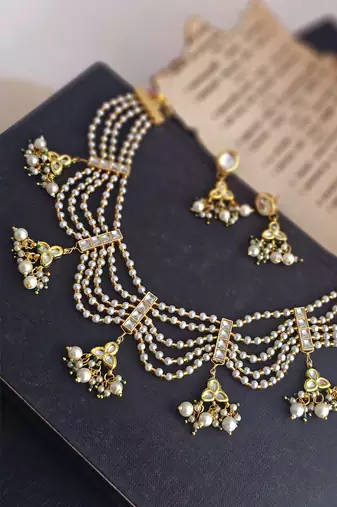 Pearl beads necklace set