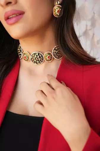 Aanya handmade kundan choker set