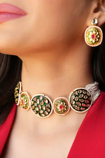 Aanya handmade kundan choker set