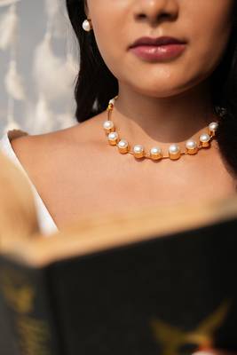 Semi-precious pearl necklace set 2