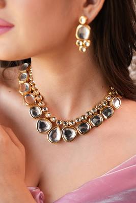 Riyana handmade traditional kundan necklace set 1