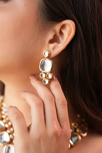 Riyana handmade traditional kundan necklace set