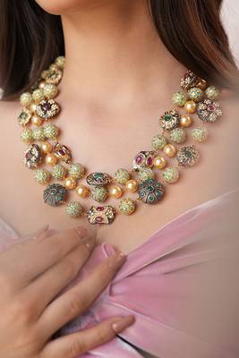 Azura multi layer quartz stone necklace 1