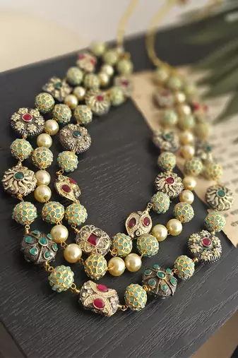 Azura multi layer quartz stone necklace
