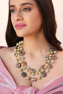 Azura multi layer quartz stone necklace 3