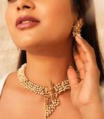 Divine krishna pearl necklace set