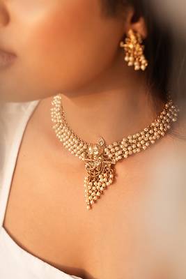 Divine krishna pearl necklace set 2