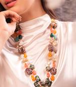 Aurora gemstone layered necklace