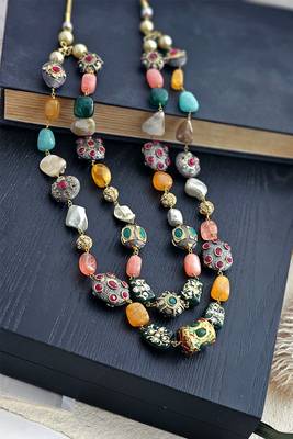 Aurora gemstone layered necklace 2