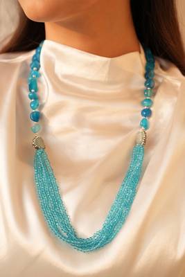 Cascading sky bead necklace 1