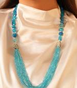 Cascading sky bead necklace