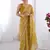 Stunning mustard yellow organza haldi wear saree with blouse