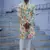 Multicolor cotton full sleeve floral royale kurta for mens