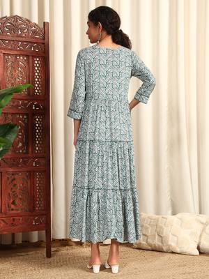 Rayon-dobby long dress 3