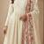 OFF WHITE VICHITRA  SILK EMMBROIDERY  PARTY WEAR SUIT SET 