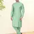 Light green silk plain kurta pyjama for mens wear
