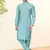 Sky blue silk plain kurta pyjama for mens wear