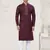 Maroon pure cotton embroidery and pintex work kurta pyjama mens wear
