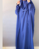 Saudi or Irani Jilbab Full Length Blue and Noise Pc Firdous Fabric