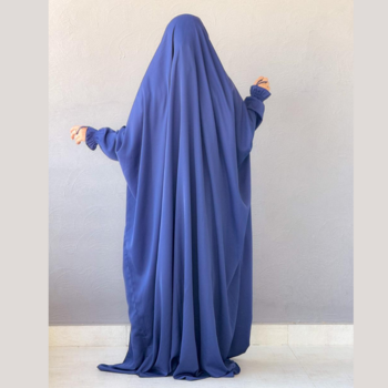Saudi or Irani Jilbab Full Length Blue and Noise Pc Firdous Fabric 2