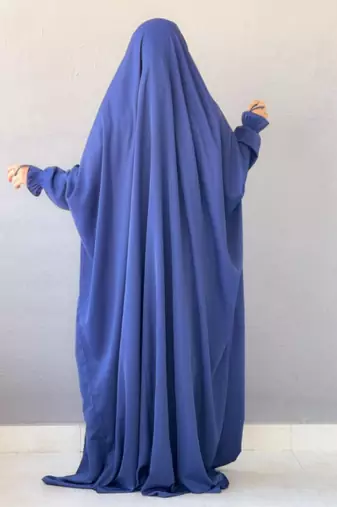 Saudi or Irani Jilbab Full Length Blue and Noise Pc Firdous Fabric