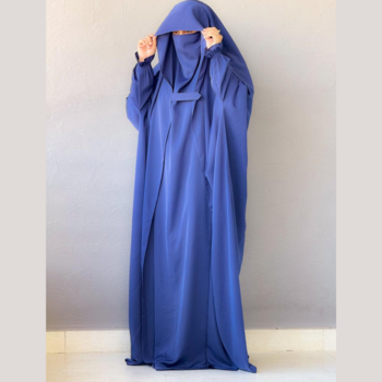 Saudi or Irani Jilbab Full Length Blue and Noise Pc Firdous Fabric 4