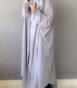 Saudi or Irani Jilbab Full Length Gray and Noise Pc Firdous Fabric