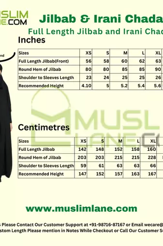 Modest Black Irani Jilbab with Niqab | Full-Length Firdous Fabric for Daily Wear