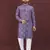 Purple embroidered silk straight kurta