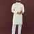 White embroidered silk straight kurta
