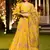 Yellow Digital Print Silk Lehenga