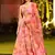 Peach Digital Print Silk Lehenga