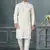 White pure silk with embroidery and sequence work kurta pyjama for mens wear