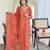 Orange Rayon Embroidery Straight Kurta with Pant And Dupatta Set