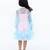 Pink plain cotton silk Co Ord Set With blue Jacket