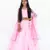 Pink organza plain lehenga for girls