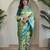 Green paithani silk blend saree with rich contrast weaving pallu and border & blouse