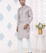 Levender jecquard with pintex work kurta pyjama for mens wear