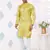 Yellow jecquard with pintex work kurta pyjama for mens wear