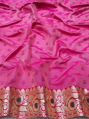 Blue Art silk blend kanjivaram Art silk blend saree with blouse 4