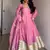 PINK VICHITRA SILK EMBROIDERY  PARTY WEAR SUIT SET 