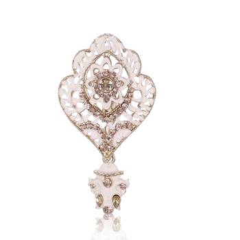 Premium Beaded Groom Mala with Elegant Brooch 2