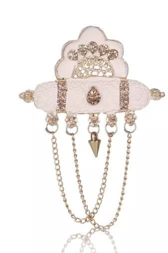 Premium Beaded Groom Mala with Elegant Brooch