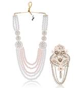 Premium Beaded Groom Mala with Elegant Brooch