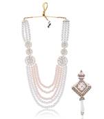 Premium Beaded Groom Mala with Elegant Brooch