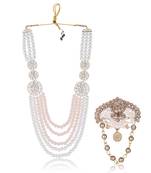 Premium Beaded Groom Mala with Elegant Brooch