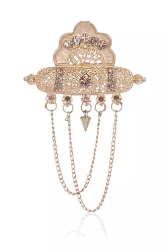 Premium Beaded Groom Mala with Elegant Brooch