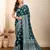 Rama green woven patola saree with blouse piece