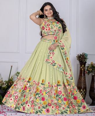 pista green Wedding Lehenga Choli  2